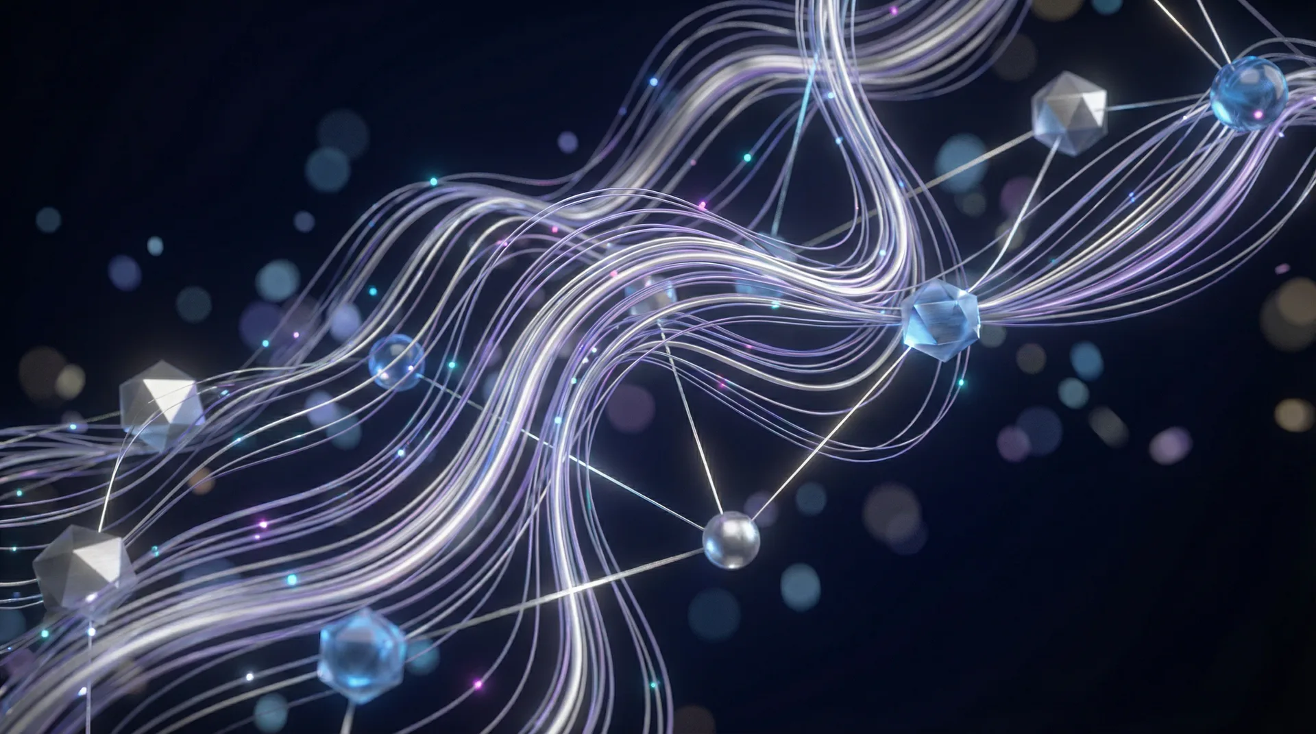 Abstract digital network representing SEO connectivity and organic growth